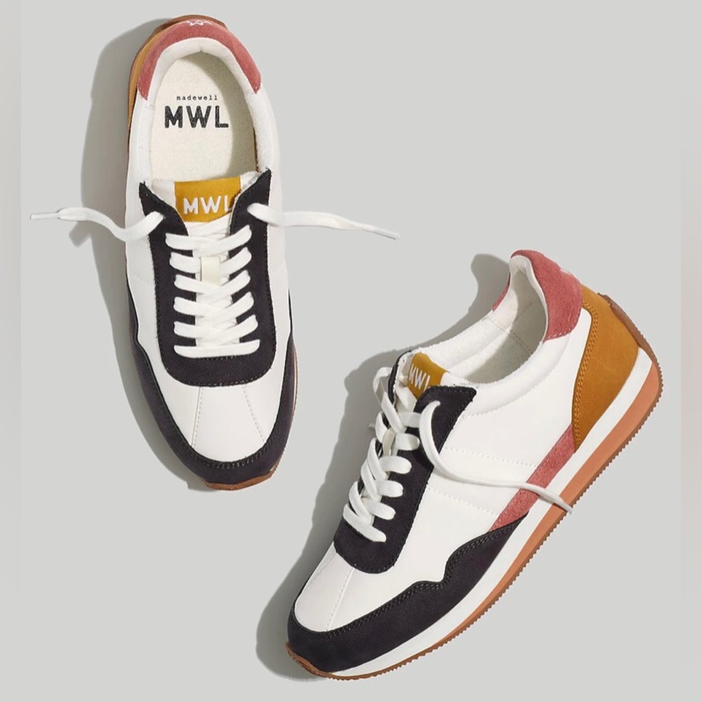 Madewell Vintage Leather Sneaker Nubuck and Suede - Size 6.5/7.  New in Box!